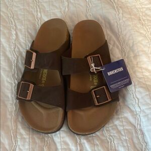 Birkenstock Brown Double-Strap Sandals